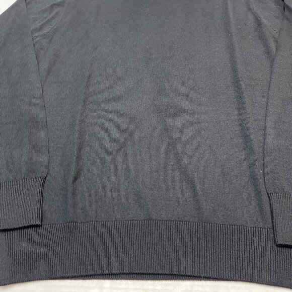 Bartolini Sweater Womens L Black Merino Wool Blend Turtleneck Old Money Preppy - Picture 3 of 9